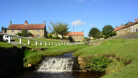 Timelapse Hutton beck in Hutton le hole Yorkshire UK Stock Footage 139109371