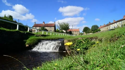 Timelapse Hutton beck in Hutton le hole North Yorkshire Moors UK Stock Footage 139109541