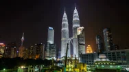 Timelapse Hyperlapse Around Klcc Petronas Twin Tower Stock Footage