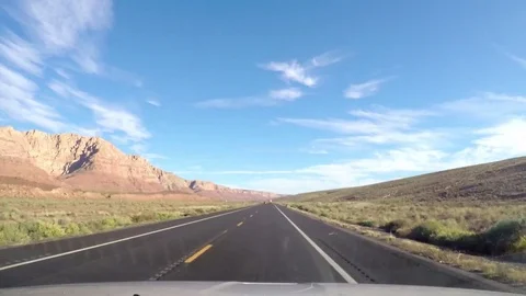 Timelapse hyperlapse of driving on route 89A, just south of marble canyon, .. Stock Footage 71660090
