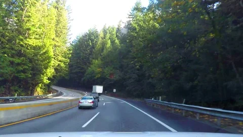 Timelapse hyperlapse of driving on route highway 101, near Monterey and San.. Stock Footage 72882602