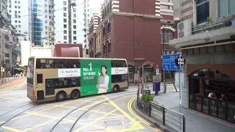 Timelapse / Hyperlapse viewing the Hong Kong street scene Stock Footage 124987417