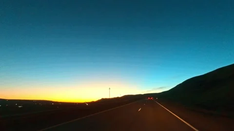 Timelapse of I-84 during Sunrise Stock Footage 270465563