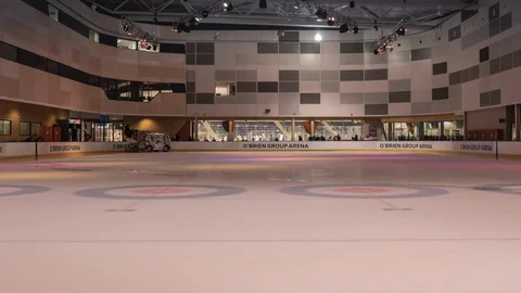 Timelapse Ice rink zamboni Stock Footage