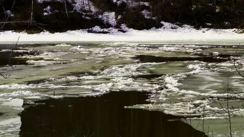 Timelapse of ice river melt Stock Footage 78815051
