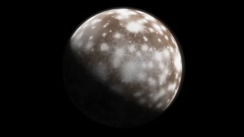Timelapse of icy planet in outer space Stock Footage 116786861