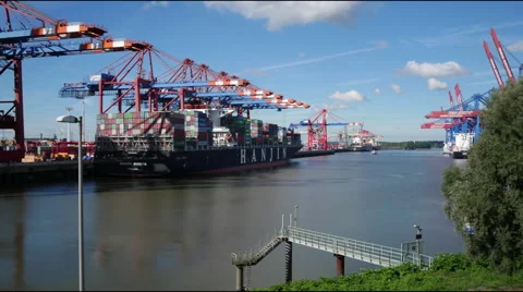 Timelapse im Hamburger Hafen 스톡 동영상 57766755