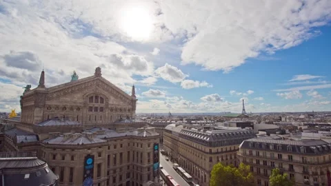 Timelapse image of sunset at Paris central cityscape, France. Stock Footage 151602950
