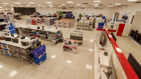 Timelapse of indoor retail space getting revamped. Stock-Footage 143778021