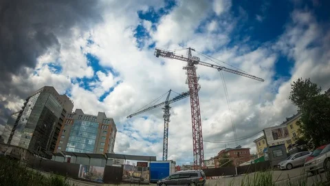 Timelapse on the industrial landscape Stock-Footage 129563019