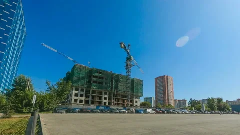 Timelapse on the industrial landscape Stock-Footage 129563220