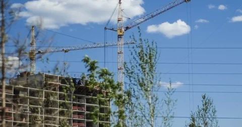 Timelapse on the industrial landscape Stock-Footage 129563311