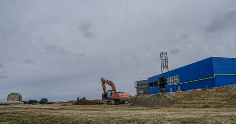 Timelapse to the industrial landscape, Stock-Footage 129563372