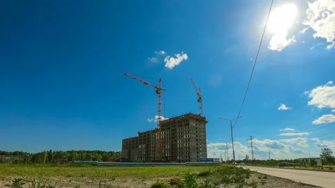 Timelapse on the industrial landscape Stock-Footage 129563794