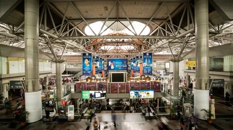 Timelapse Inside KL Train Central Station in Kuala Lumpur Stock Footage 49767111