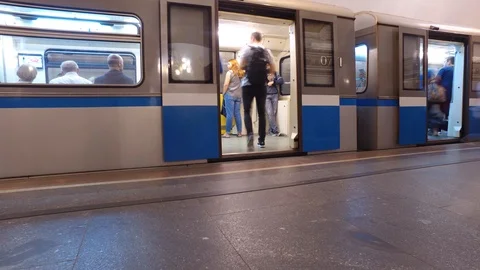 Timelapse inside metro station Stock Footage 115911312