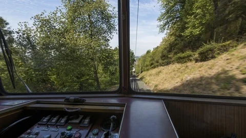 Timelapse From Inside Mountain Railway [8K] Stock Footage 97114683