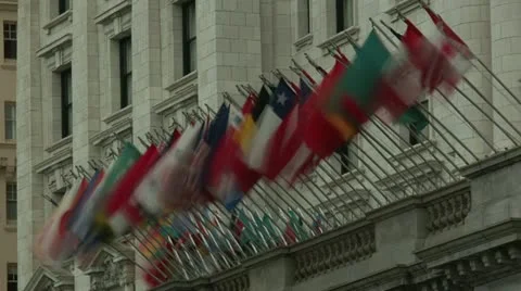 Timelapse international flags 스톡 동영상 11563061
