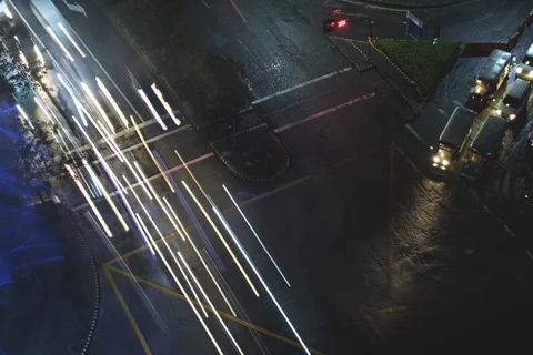 Timelapse Intersection Video stock 100619364