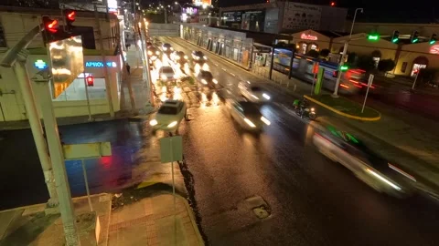 Timelapse of an intersection in Queretaro Stock Footage 280730262