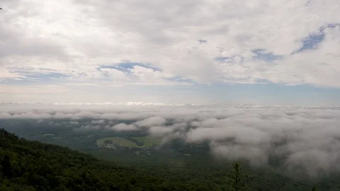 Timelapse of Inversion Clouds on a Mountain Stock Footage 111441823