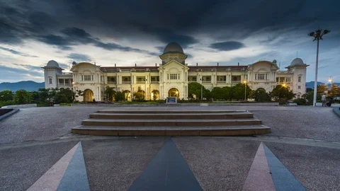Timelapse of Ipoh Train Station during Sunset.4k resolution. Stock Footage 88958536