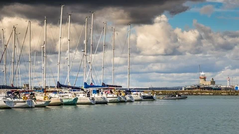 Timelapse Ireland Harbor 4k Stock Footage 104251653