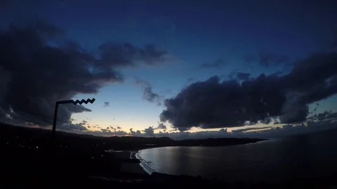 Timelapse of Irish coast at sunset Stock Footage 129308642