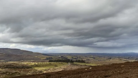 Timelapse of Irish Countryside with Moving Clouds 動画素材 101100343