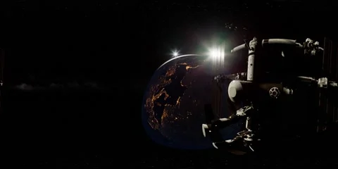 Timelapse ISS in virtual reality 360 degree video. International Space Station Vidéo 163965565
