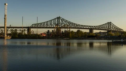 Timelapse  Jacques Cartier bidge Stock Footage 109619659
