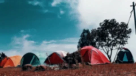Timelapse jajaran tenda - defocus Stock Footage 230965632