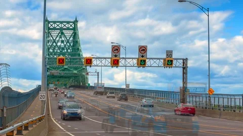 Timelapse Jaques Cartier bridge Stock Footage 122177995