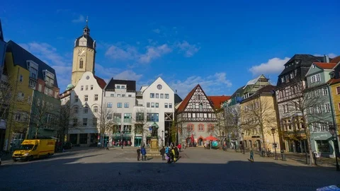 Timelapse Jena Markt Video stock 89620838