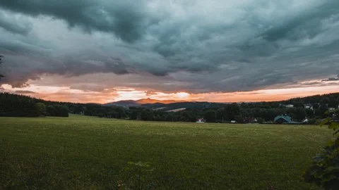 Timelapse in Jizera mountain Ještěd Stock Footage 316316145