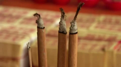 Timelapse joss sticks burning 스톡 동영상 11610294