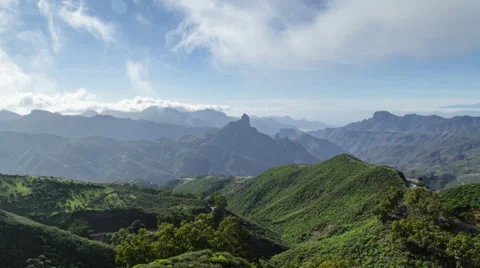 Timelapse jungle mountains and clouds Stock Footage 33738614