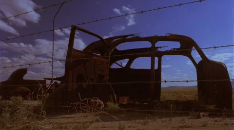 Timelapse junked car - BG036 Stock Footage 796867