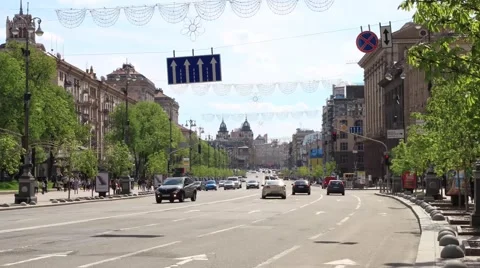 Timelapse on Khreshchatyk Stock Footage 64735623