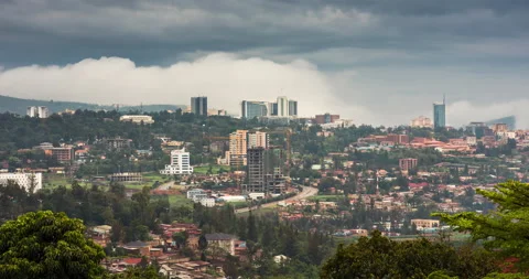 Rwanda City Stock Video Footage 