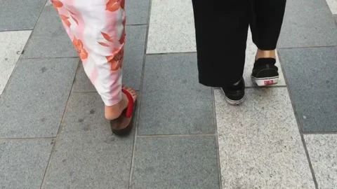 Timelapse of Kimono walker 库存影片 148713417