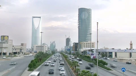 Timelapse of King Fahd Rd, Riyadh Saudi Arabia Video stock 71844749