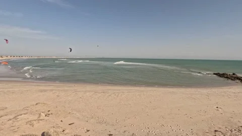 Timelapse kite surfing. Stock Footage 237911312
