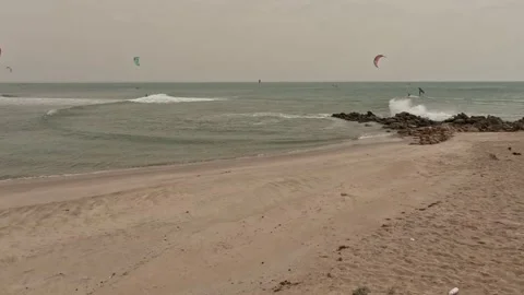 Timelapse kite surfing. Stock Footage 238354116