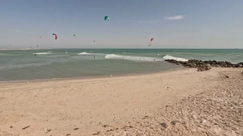 Timelapse kite surfing. 動画素材 239686719