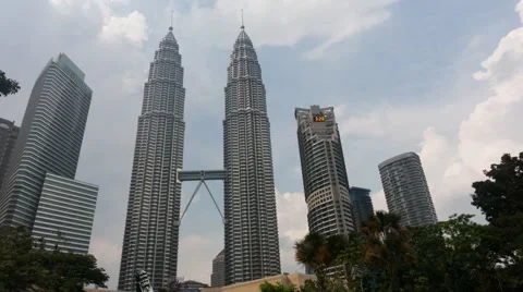 Timelapse of KLCC During Daylight Stock Footage 49203887