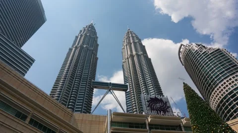 Timelapse of KLCC During Daylight Stock Footage 49301826