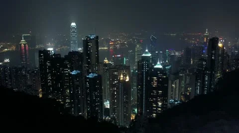 Timelapse Kowloon skyline Video stock 11547325
