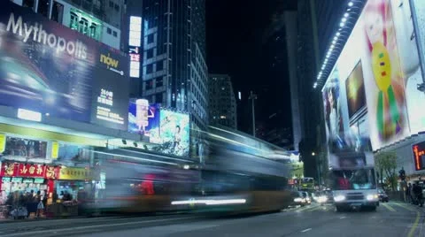 Timelapse Kowloon traffic Stock-Footage 11584117