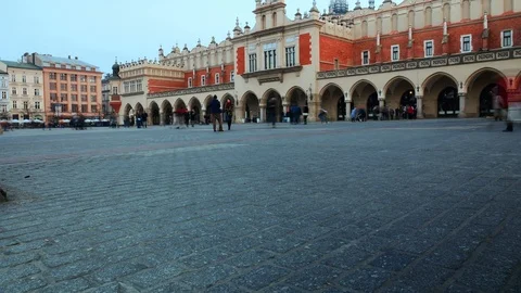Timelapse in Krakow Main Square Stock Footage 99316858